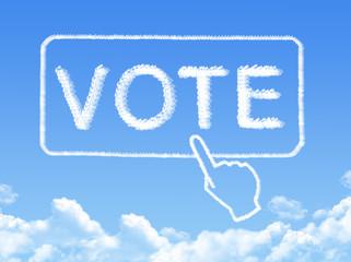 Vote message cloud shape