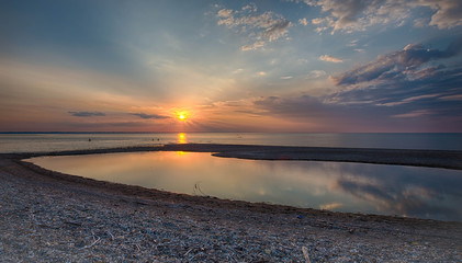 Blazing Sunset on Lake Huron
