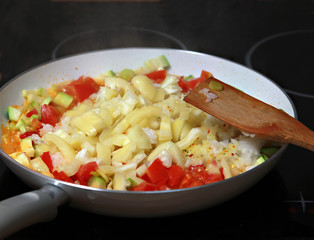 Stir fried seasonal vegetables