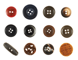 Multiple sew-through buttons isolated