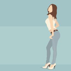 Obraz premium shopping girl