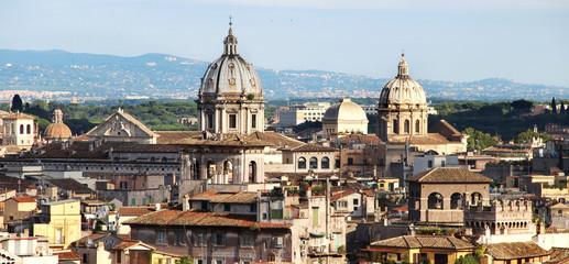 Fototapeta na wymiar Beautiful panorama of Rome, Italy