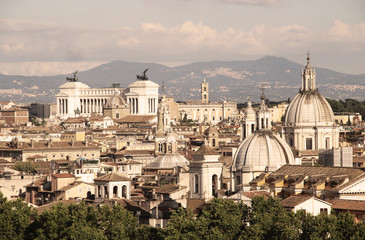 Panele Szklane Podświetlane  Piękna panorama Rzymu, Włochy