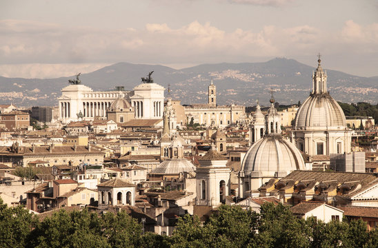Beautiful panorama of Rome, Italy