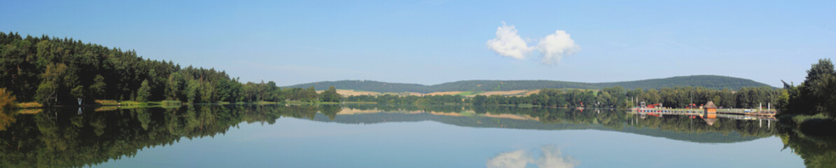 Fototapeta na wymiar Stausee Hohenfelden - Panorama
