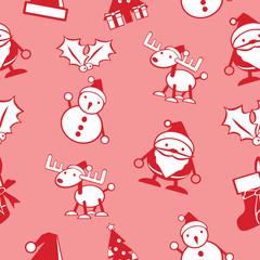 simple Christmas seamless background vector