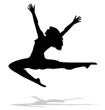silhouette di ballerina di spalle