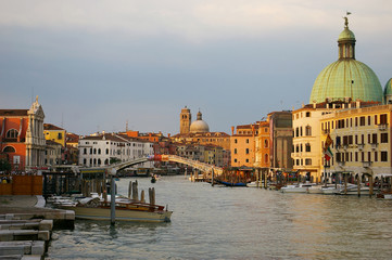 Italy: Venice sunset paint, Grand Canal