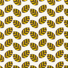 Leaf seamless pattern. Vector background.