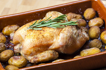 chicken baked with potatoes