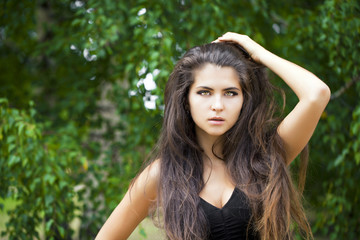 Naklejka premium Young beautiful woman