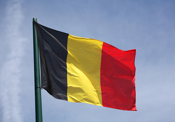 The Flag of Germany blowing in the wind