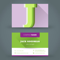 Business card design template vector background