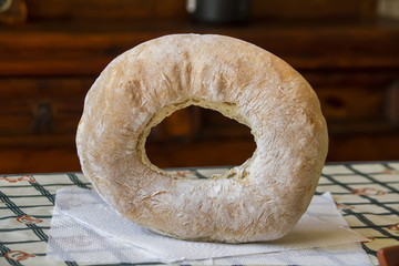round traiditional Alentejo bread