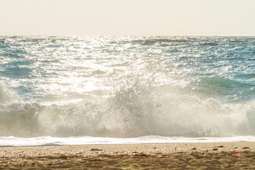 Crashing waves in Lefkada