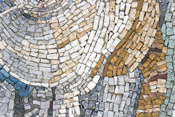 Marble stone mosaic texture as background