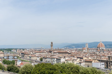 Fototapeta na wymiar Florence's as seen from Piazzale Michelangelo, Italy