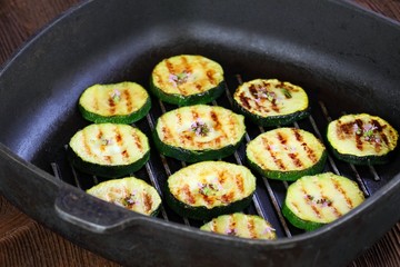 Grilled zucchini & oregano