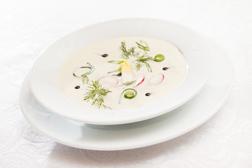 cold soup with cucumber