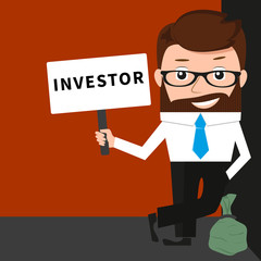Lucky businessman as investor