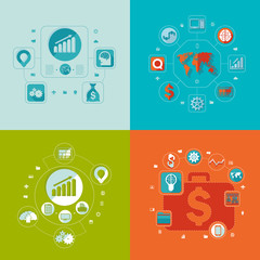 business flat infographic