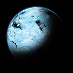 Fototapeta premium Icy planet concept