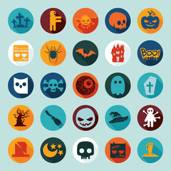 Set of halloween icons