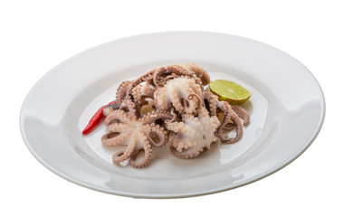 Boiled octopus