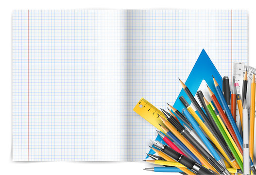 Notepad and pens