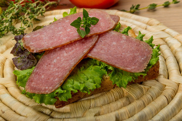 Salami sausages