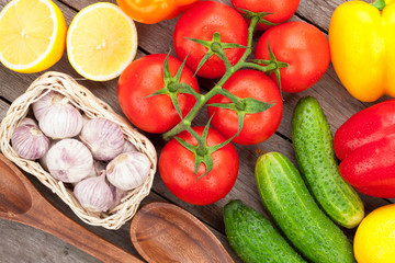 Fresh ripe vegetables
