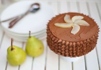 Nutella pears cake