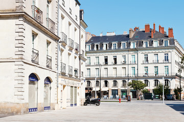 Fototapeta na wymiar square Place du Bouffay in Nantes, France