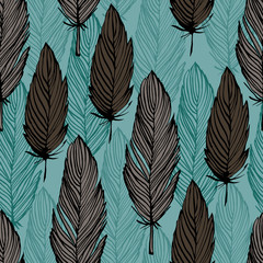 Bird feather pattern