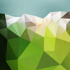 Abstract green mountain