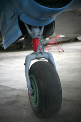 the chassis of the airplane