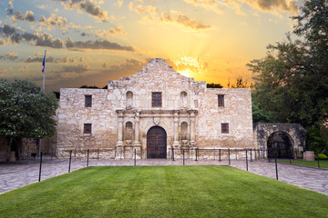 The Alamo, San Antonio, TX - obrazy, fototapety, plakaty