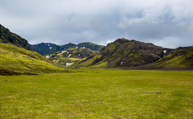 Fototapeta premium Panorama of Icelandic mountains