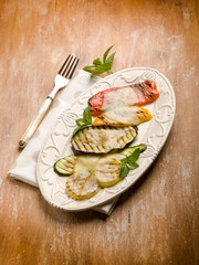 mixed grilled vegetables with scamorza cheese