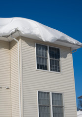 Snow drift on roof