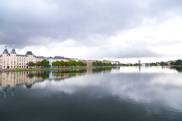 Fototapeta premium View on Copenhagen canal from Dronning Louises Bridge.