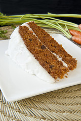 Carrot Cake with White Frosting