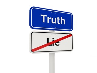 Truth road sign
