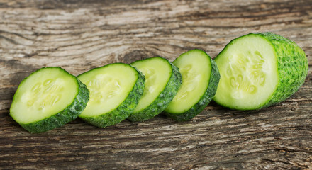 Green cucumber.