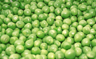 Pea green peas closeup as a background