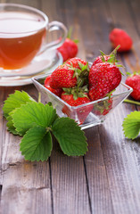 Fresh organic strawberry