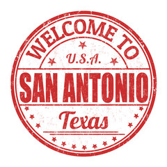 Welcome to San Antonio stamp