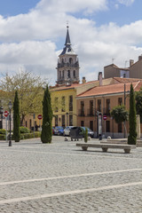 Obraz premium streets and old buildings of the town of Alcala de Henares, Spai