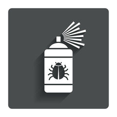 Bug disinfection sign icon. Fumigation symbol.