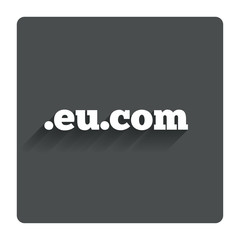 Domain EU.COM sign icon. Internet subdomain